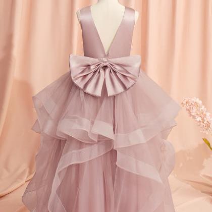Ball-gown/princess Scoop Floor-length Satin/tulle..