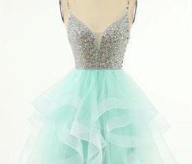 Sparkly Blue Sweetheart Sleeveless Floral Long A-Line Flower Girl Dress, FG027 main image 1
