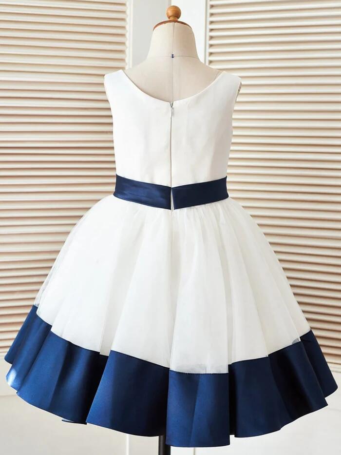 Ball-Gown/Princess Satin Tulle Ankle-length Dress main image 1